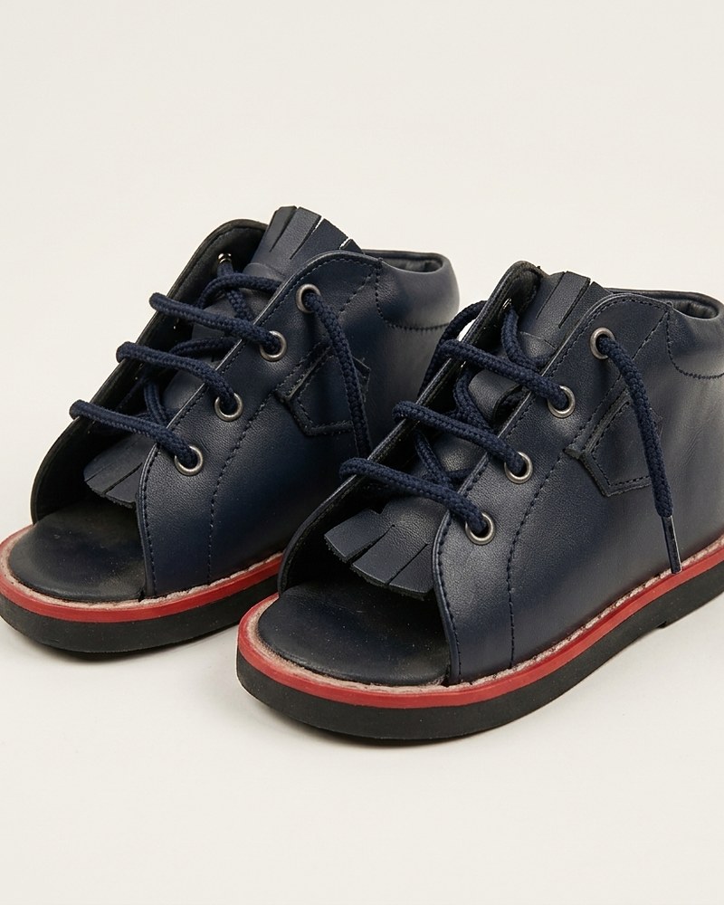 Chaussures orthopédiques montantes, bleu marine